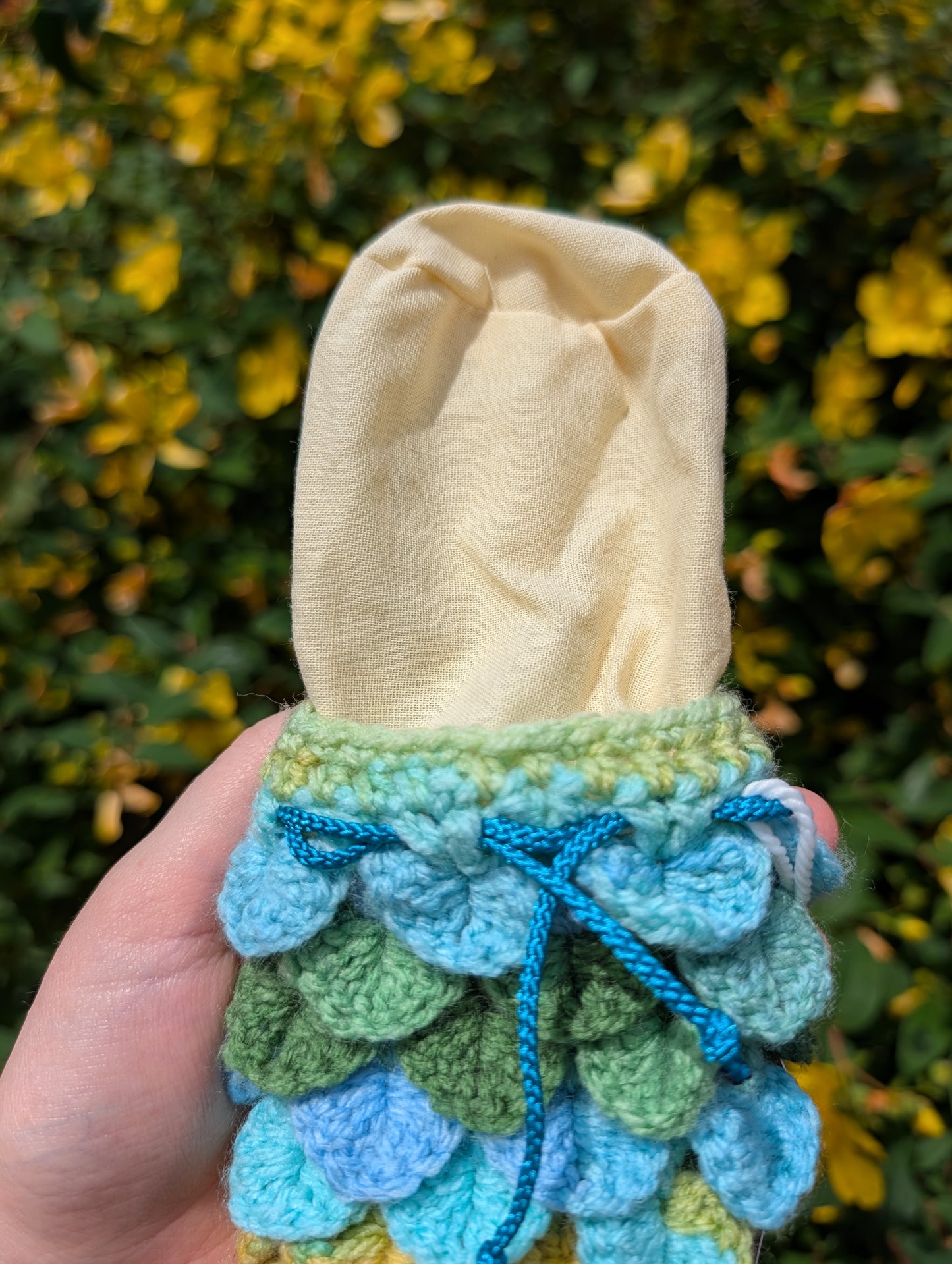 Small dragon scale dice drawstring bag