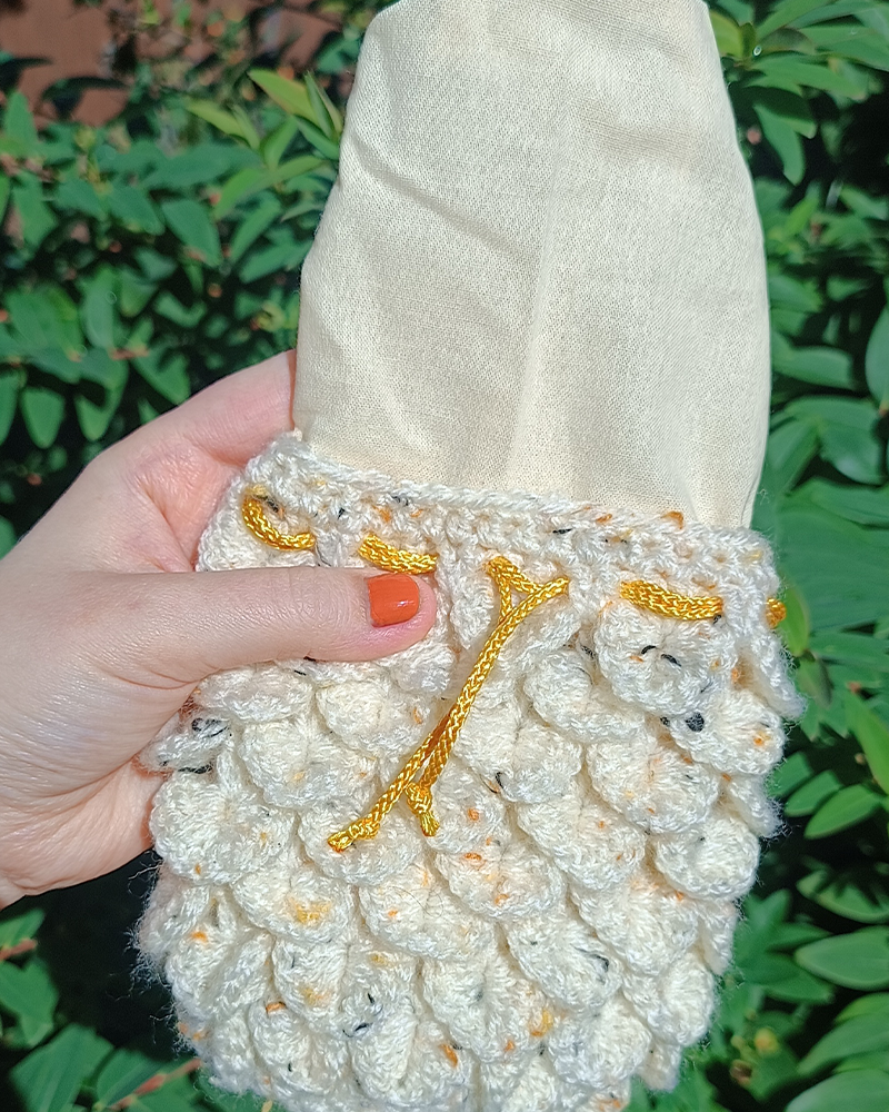 Medium dragon scale dice drawstring bag