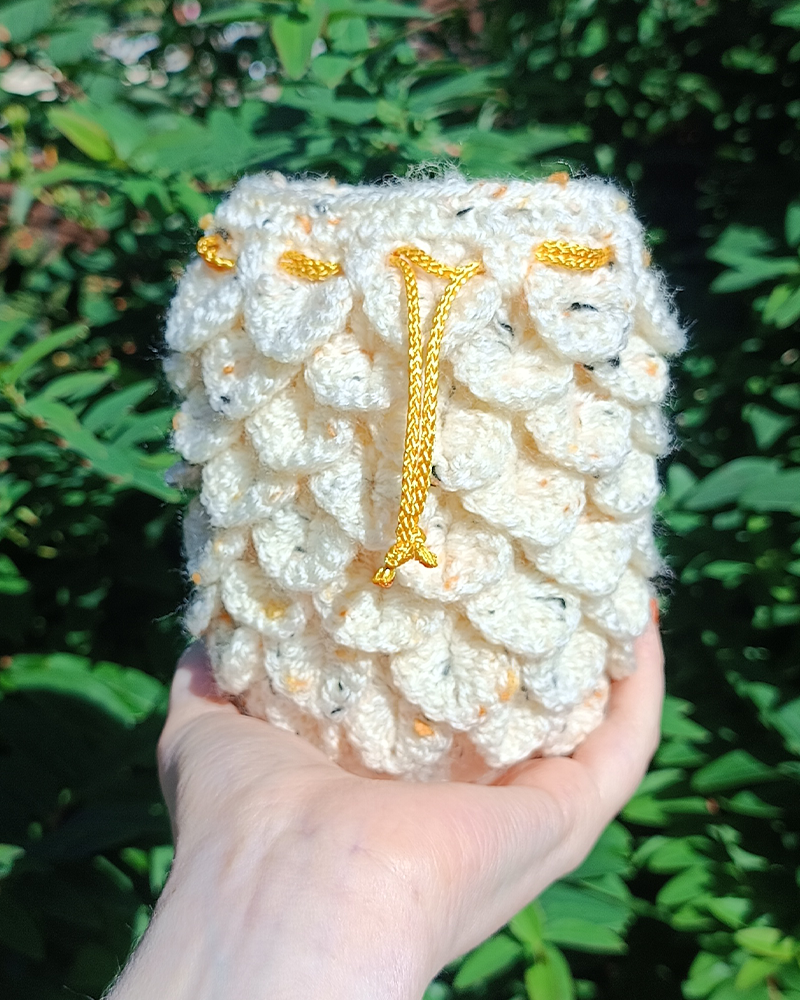 Medium dragon scale dice drawstring bag