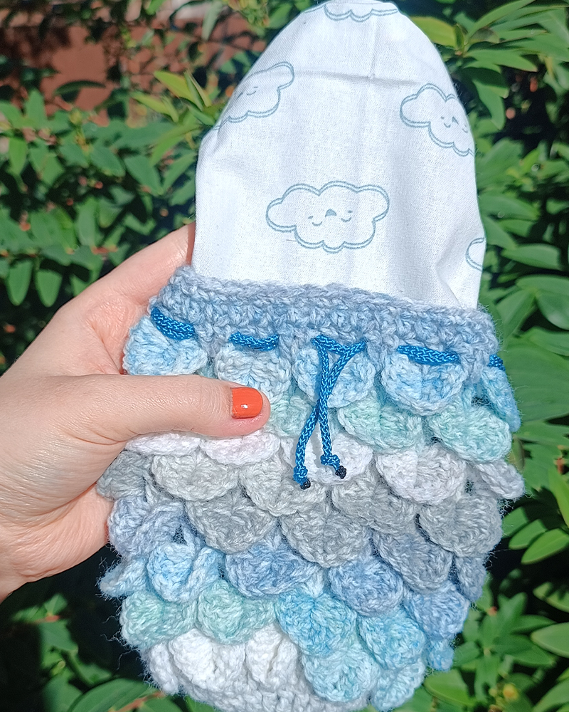 Medium dragon scale dice drawstring bag