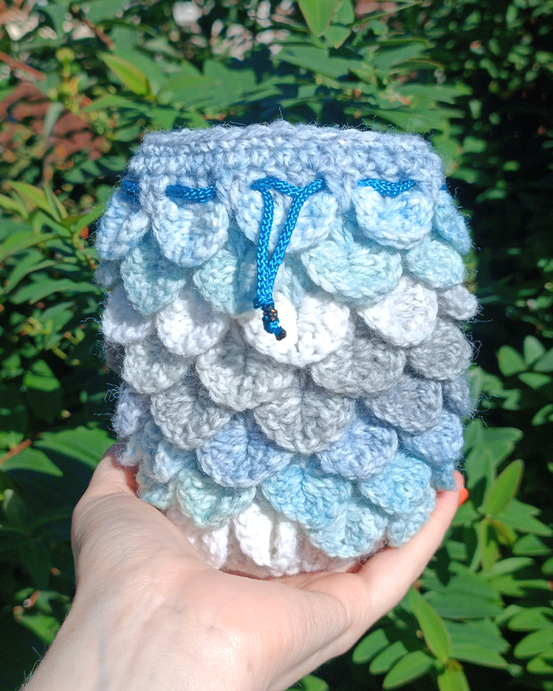 Medium dragon scale dice drawstring bag