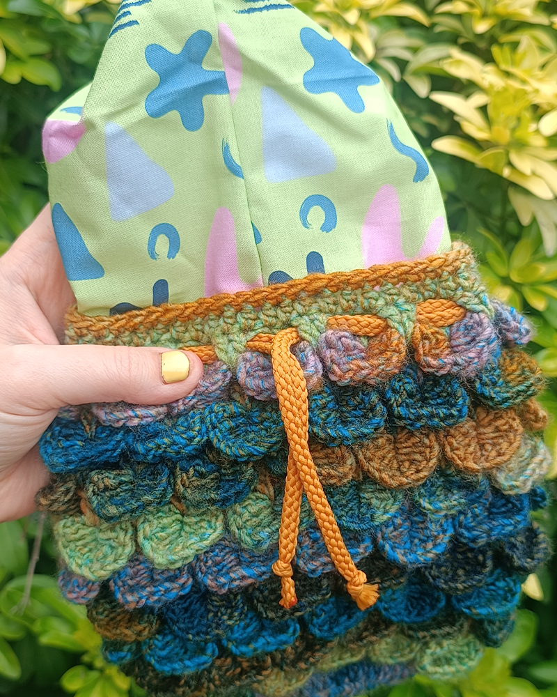 Large dragon scale dice drawstring bag