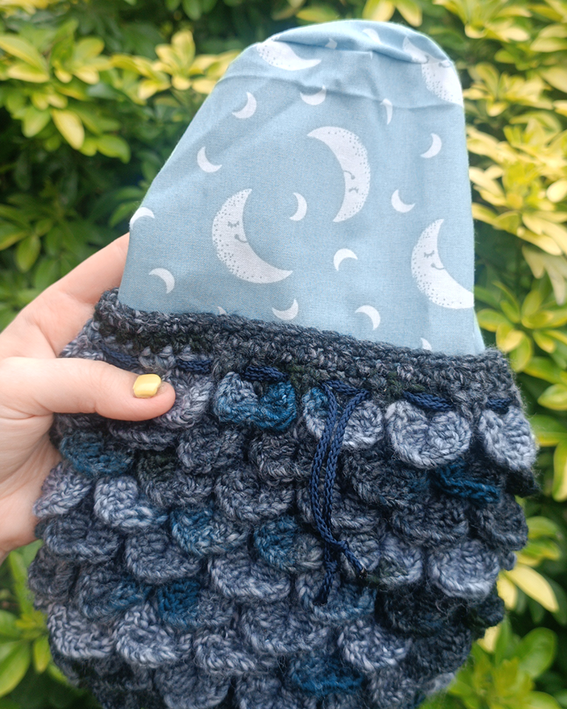 Large dragon scale dice drawstring bag