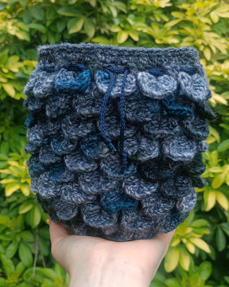 Large dragon scale dice drawstring bag