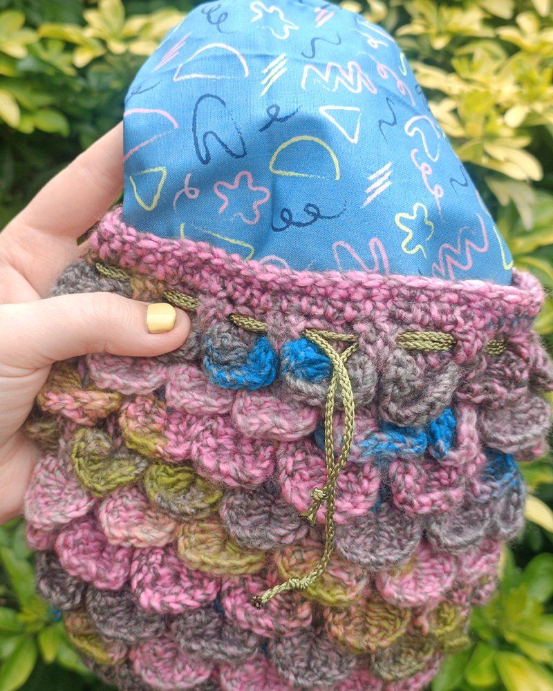 Large dragon scale dice drawstring bag