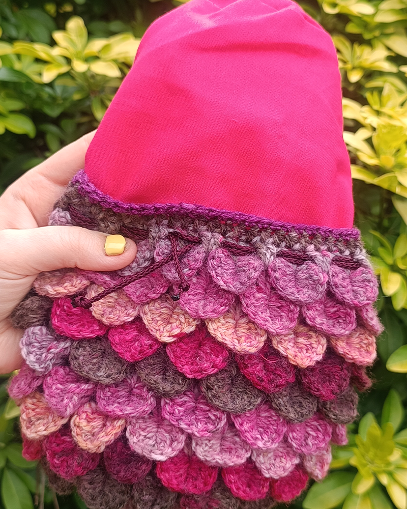 Large dragon scale dice drawstring bag
