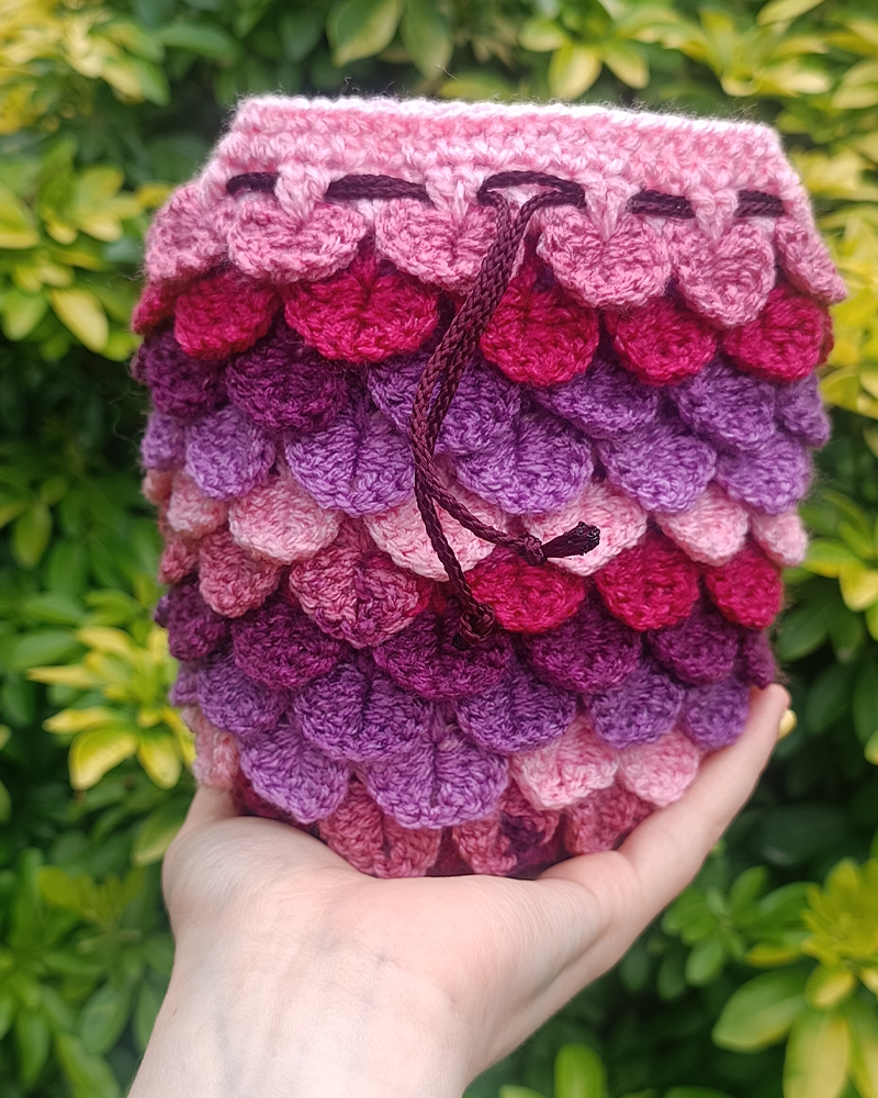 Large dragon scale dice drawstring bag