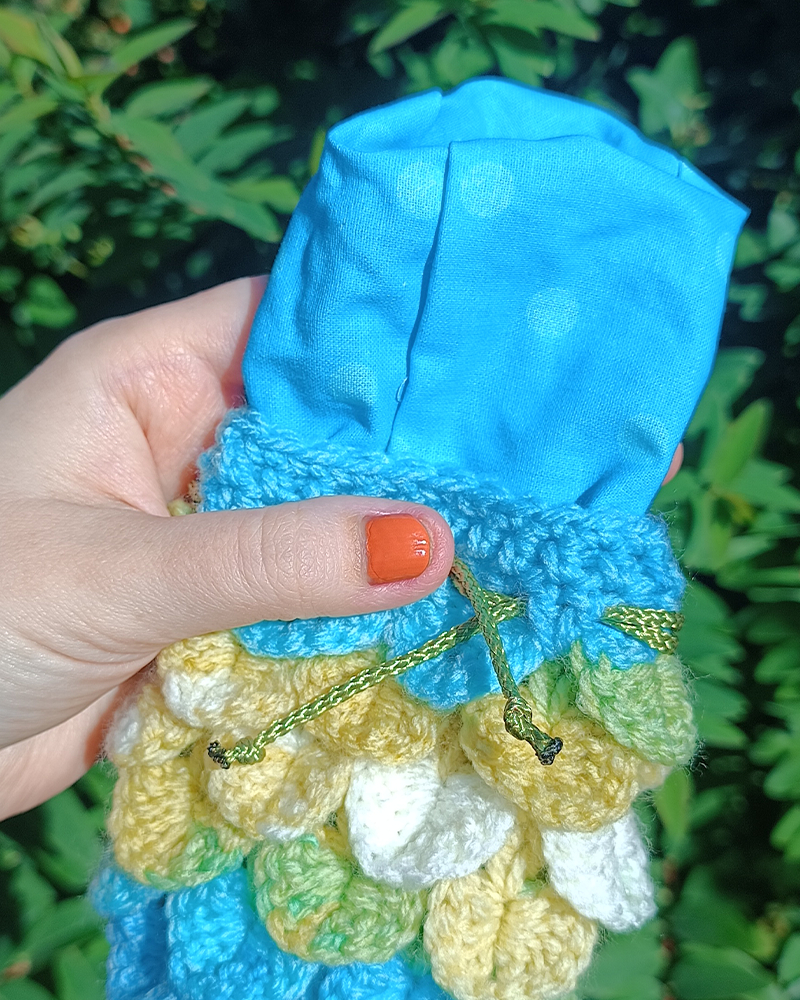 Small dragon scale dice drawstring bag