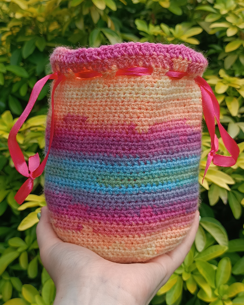 Medium dice drawstring bag