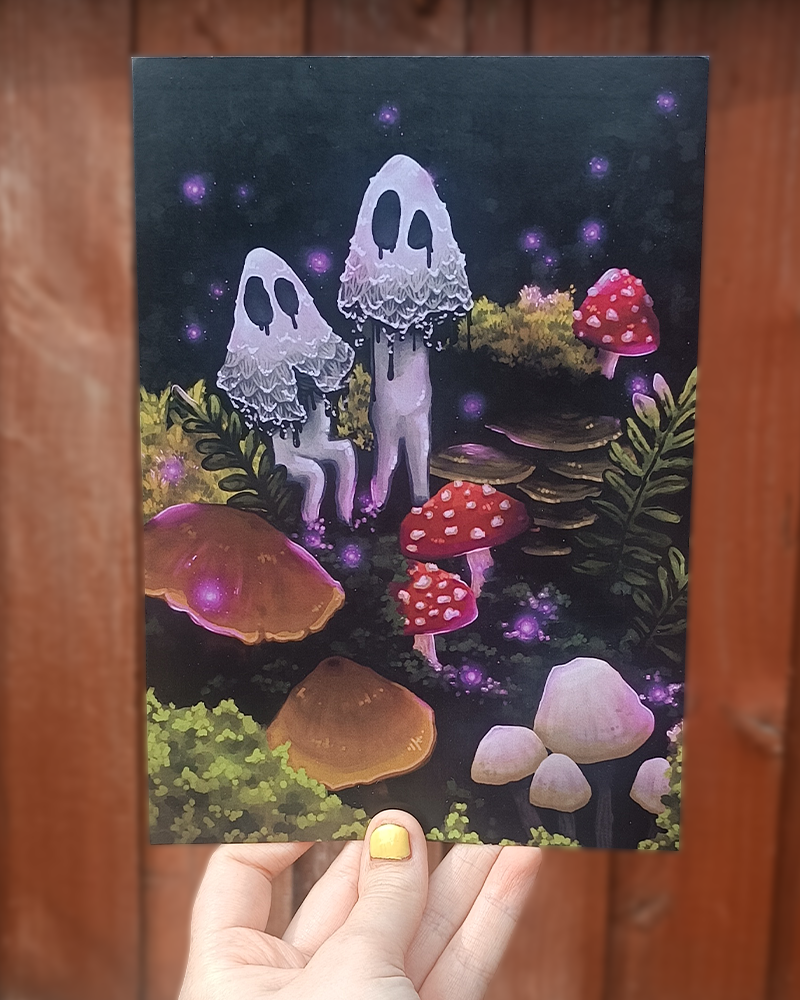 Myconid mischief - A5 Physical art print