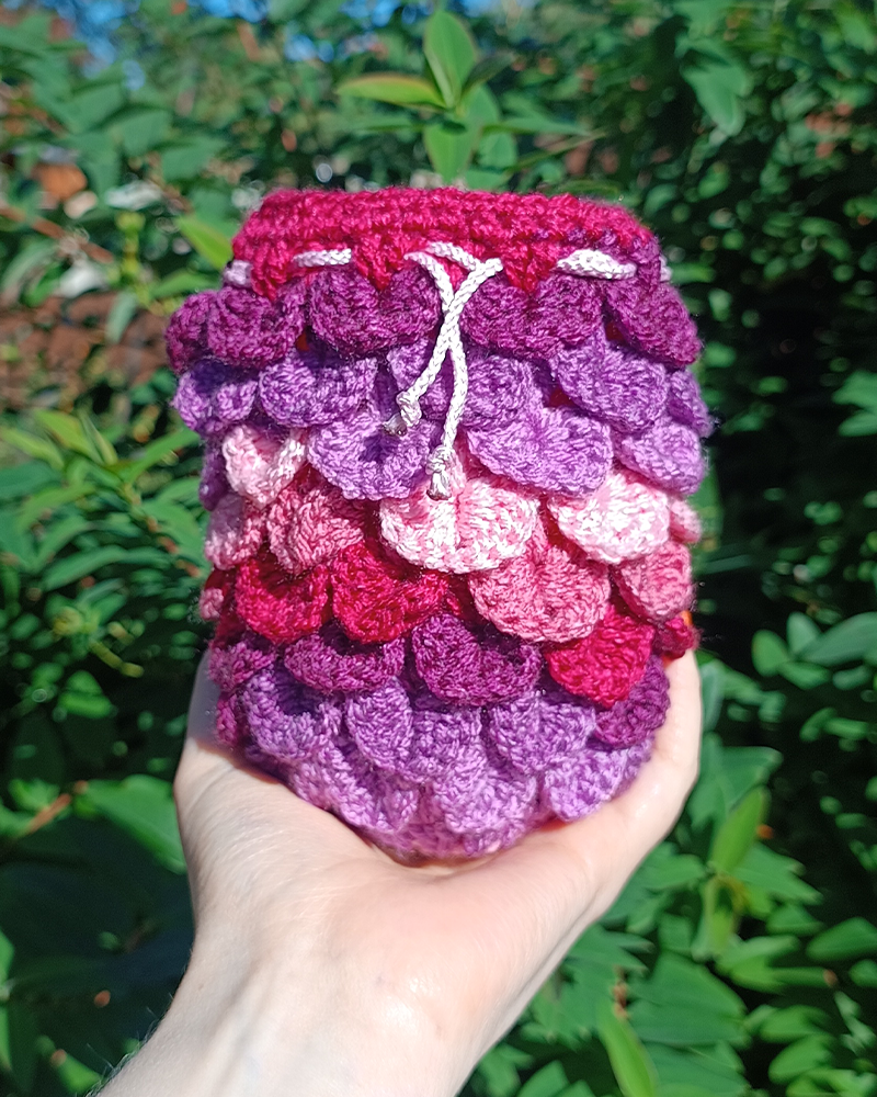 Medium dragon scale dice drawstring bag