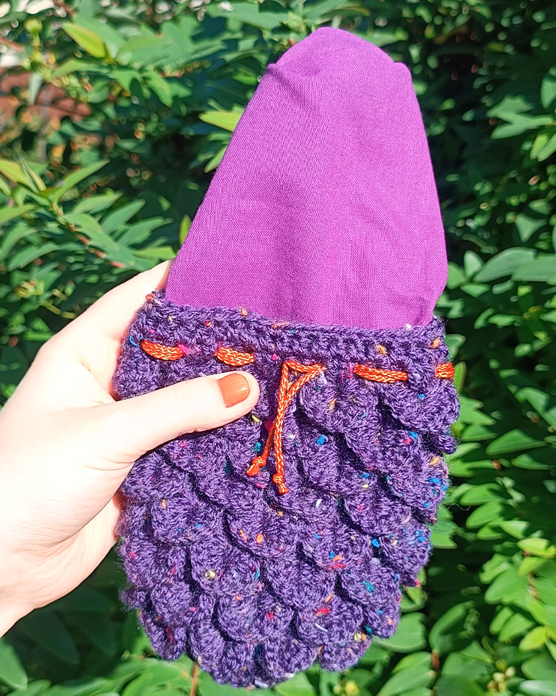 Medium dragon scale dice drawstring bag