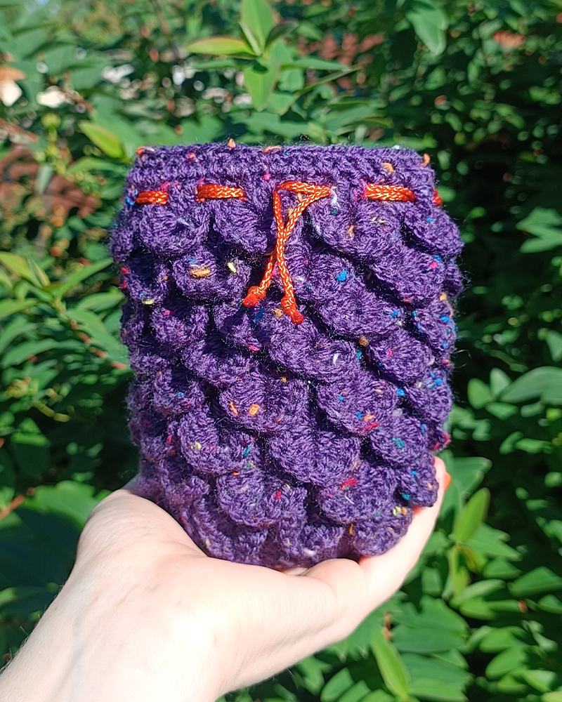 Medium dragon scale dice drawstring bag