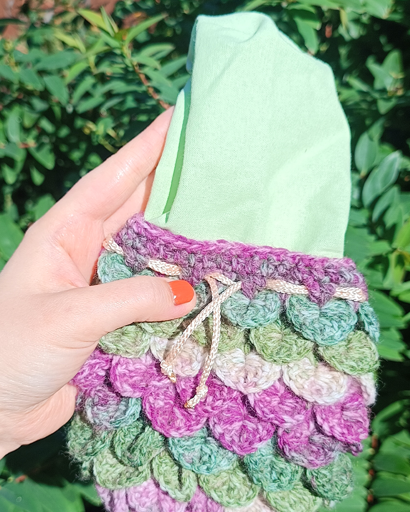 Medium dragon scale dice drawstring bag