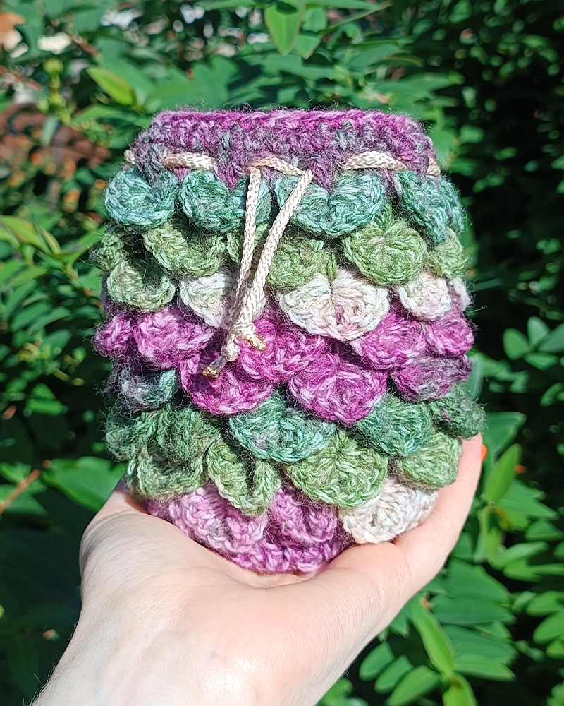 Medium dragon scale dice drawstring bag