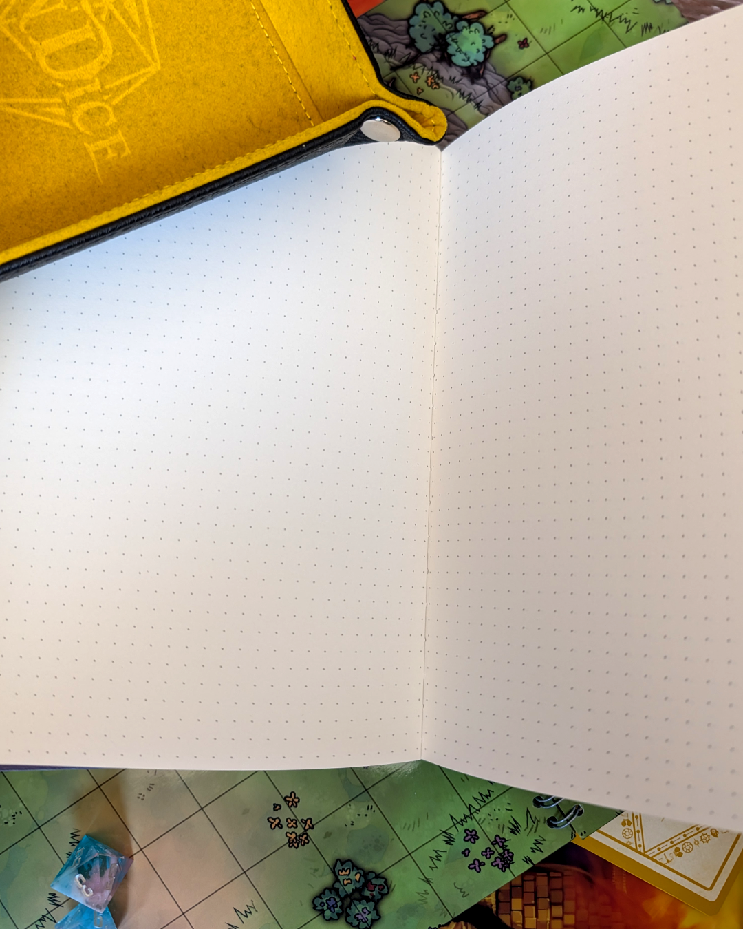 Bespoke handpainted TTRPG character journal A5 dotted pages