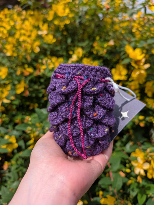 Small dragon scale dice drawstring bag