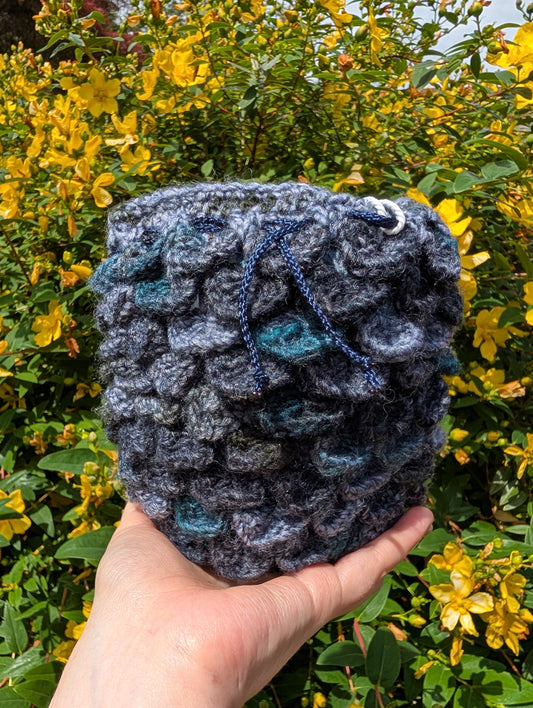 Large dragon scale dice drawstring bag