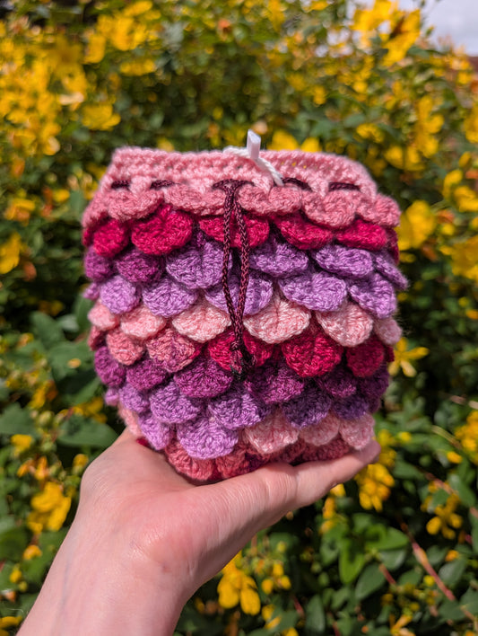 Large dragon scale dice drawstring bag