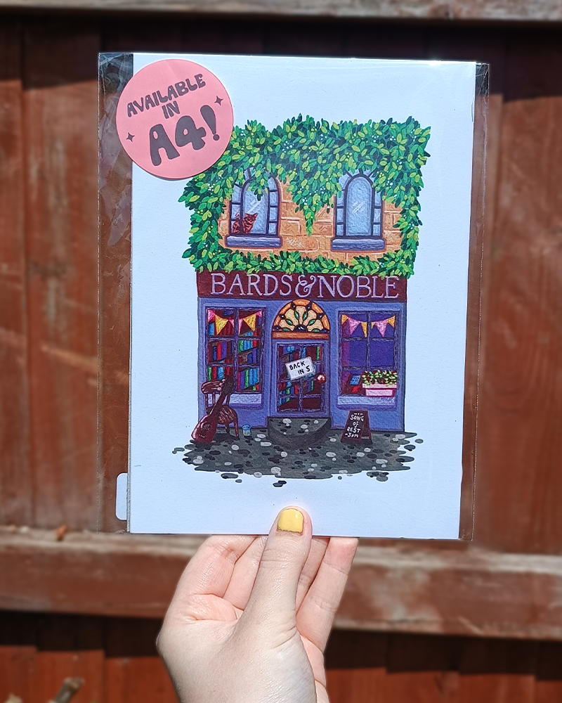 Bards & Noble - Physical art print - A4 & A5