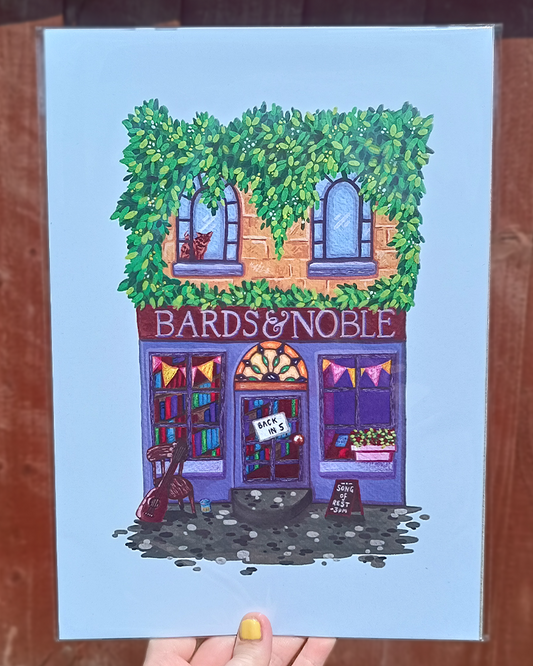 Bards & Noble - Physical art print - A4 & A5