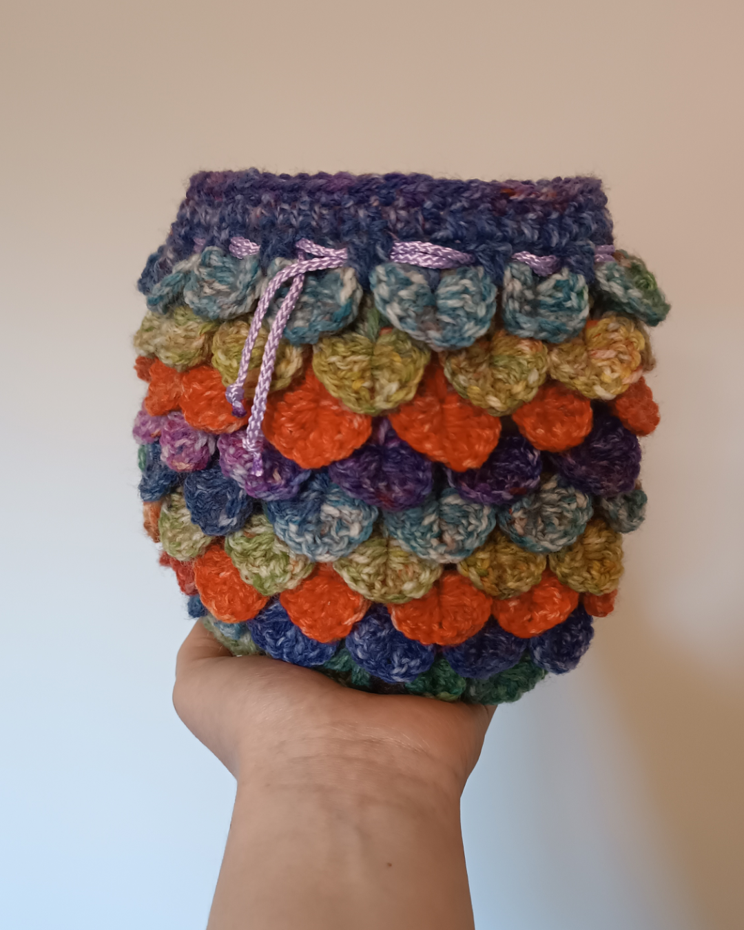 Large dragon scale dice drawstring bag