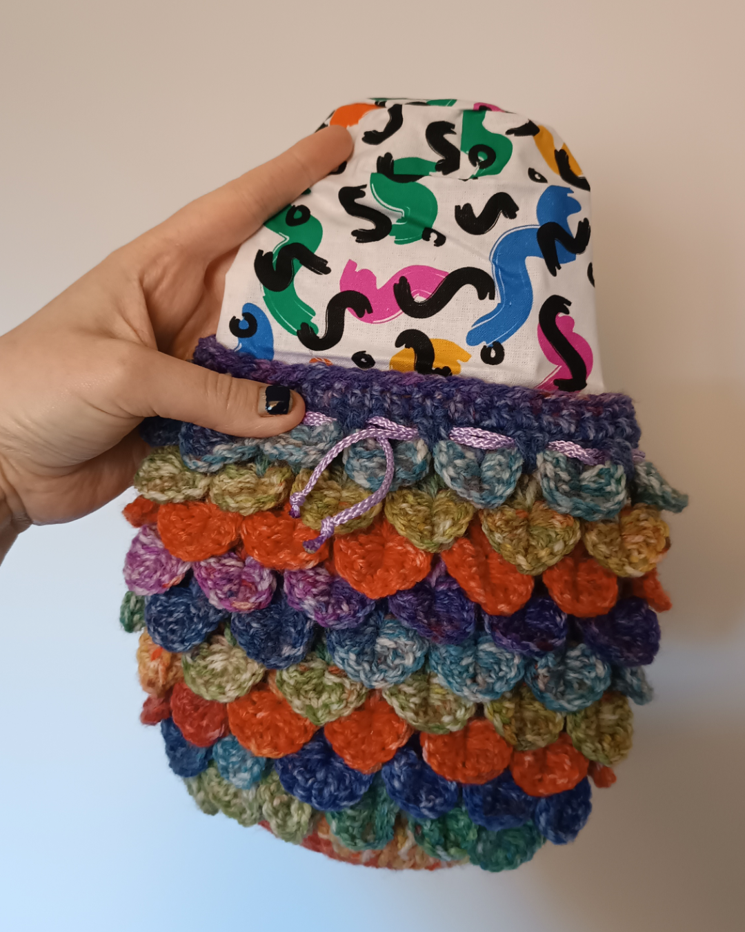 Large dragon scale dice drawstring bag