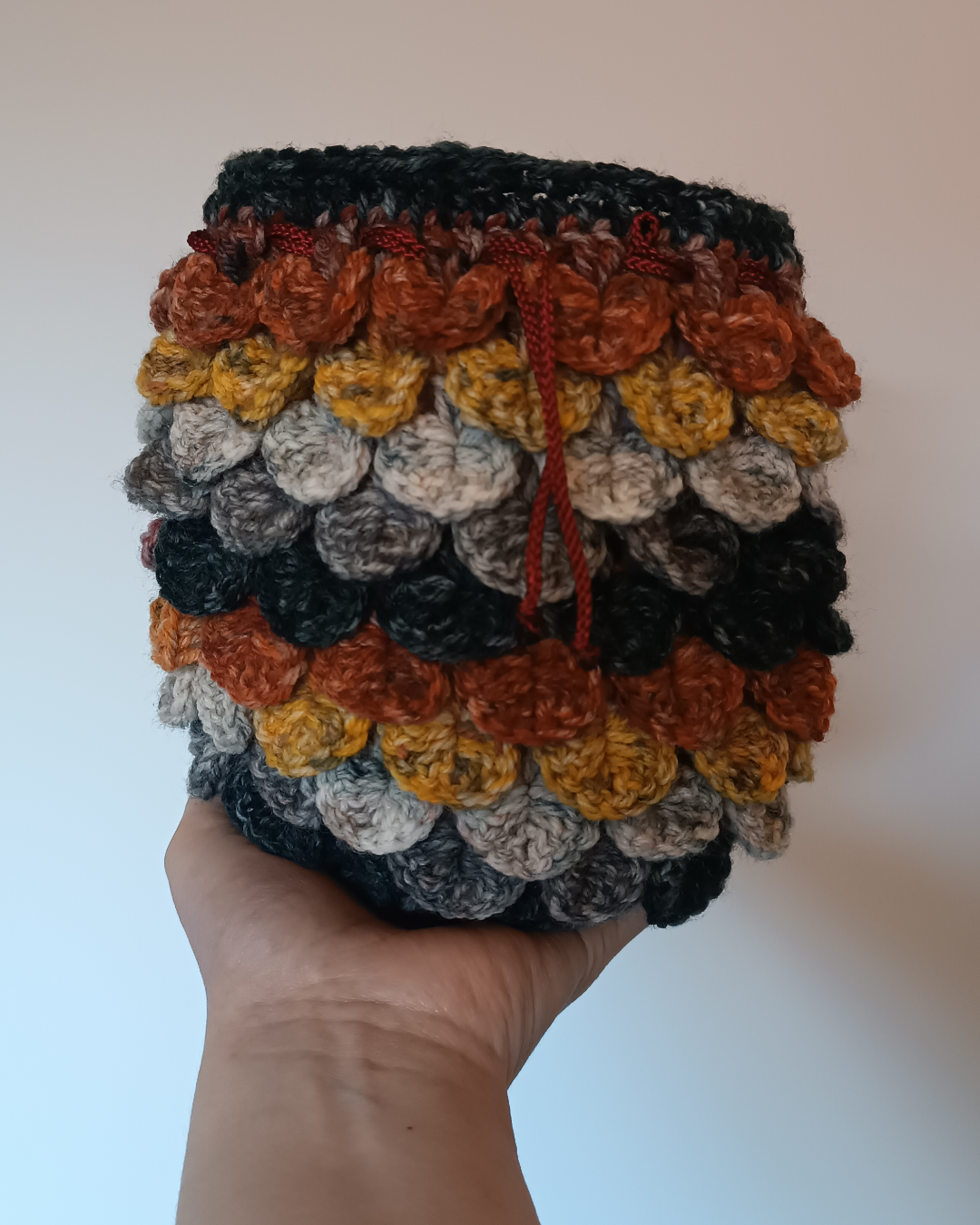 Large dragon scale dice drawstring bag