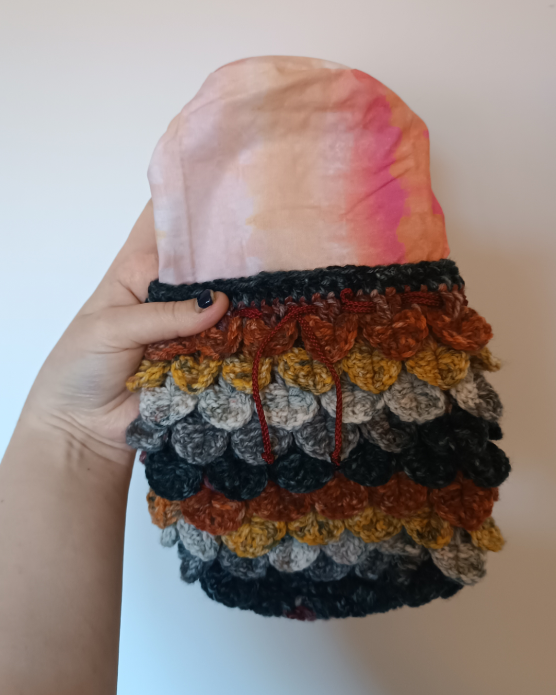 Large dragon scale dice drawstring bag