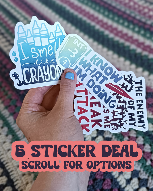 TTRPG, boardgame, pride stickers - 6 sticker deal
