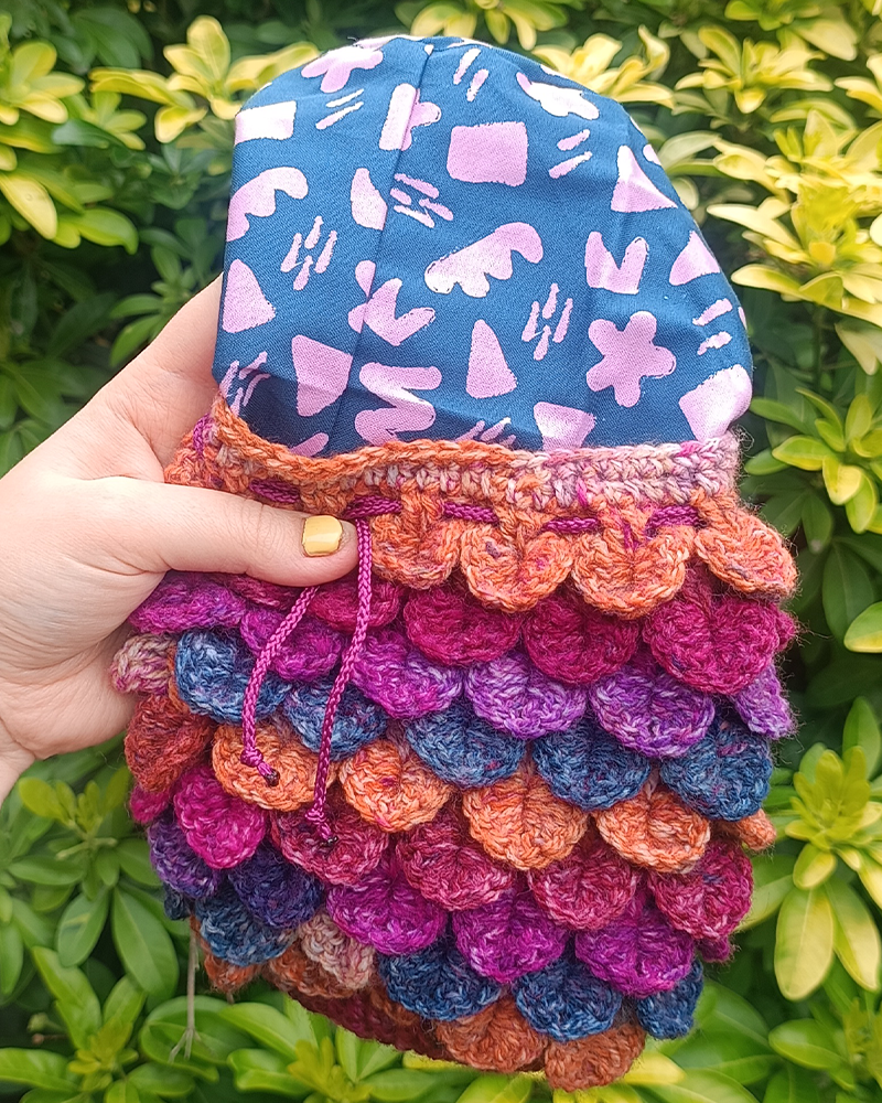 Large dragon scale dice drawstring bag