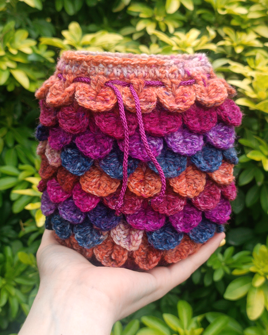 Large dragon scale dice drawstring bag