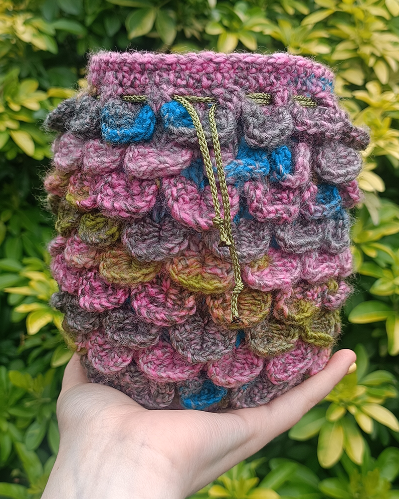 Large dragon scale dice drawstring bag