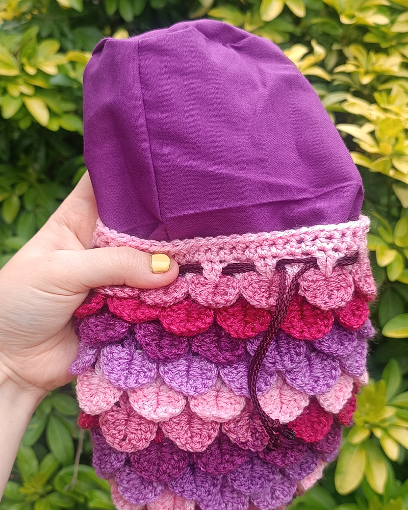 Large dragon scale dice drawstring bag