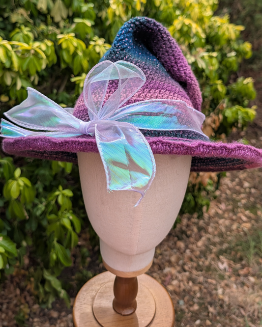 Green to purple witch hat