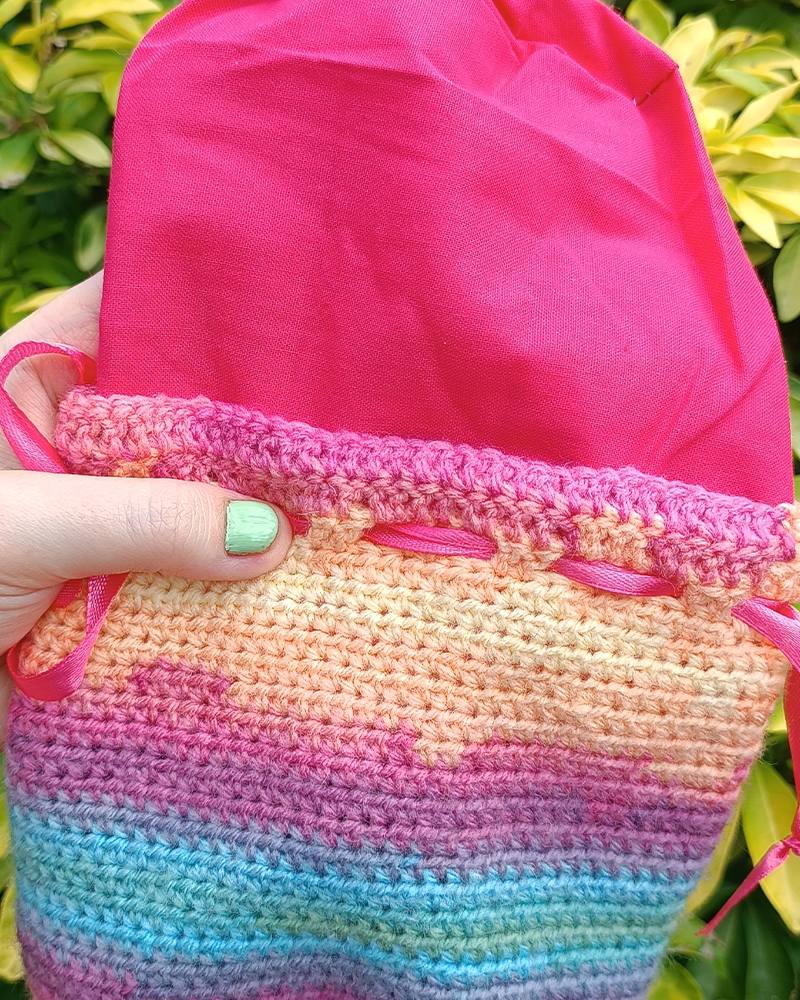 Medium dice drawstring bag