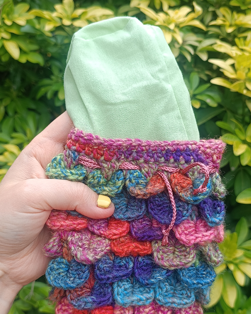 Medium dragon scale dice drawstring bag