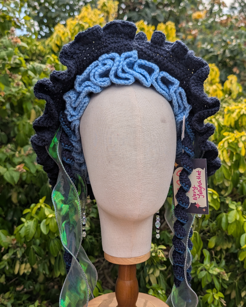 Navy jellyfish hat