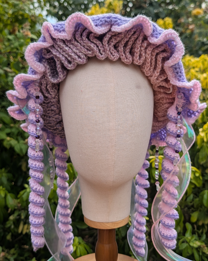 Lilac & pink jellyfish hat