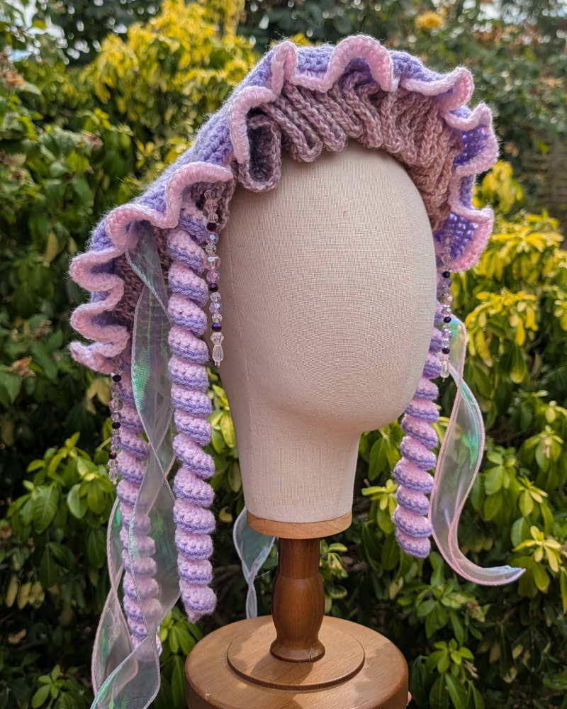 Lilac & pink jellyfish hat