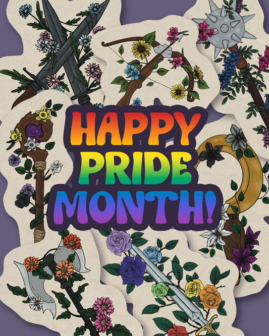 Subtle pride weapon stickers - individual
